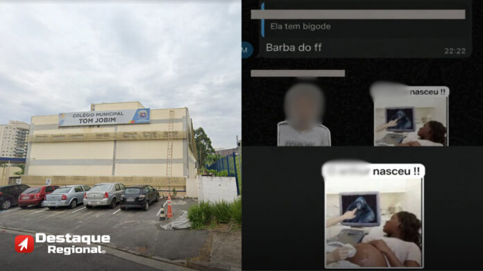 O crime teria ocorrido em um grupo de mensagens privado entre alunos do Colégio Tom Jobim.